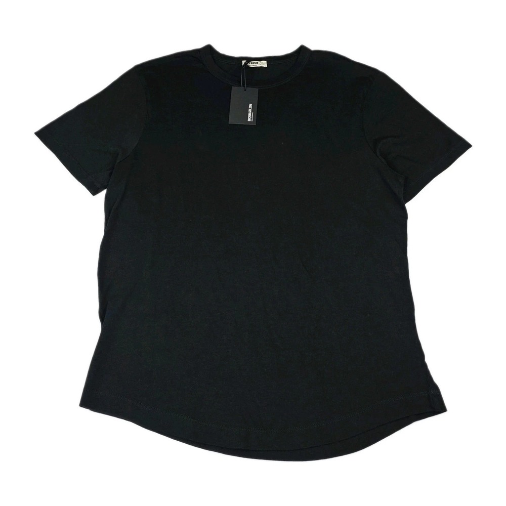 Buck Mason Mens Black Pima Cotton Curved Hem Tee Short Sleeve Shirt BM11007.101